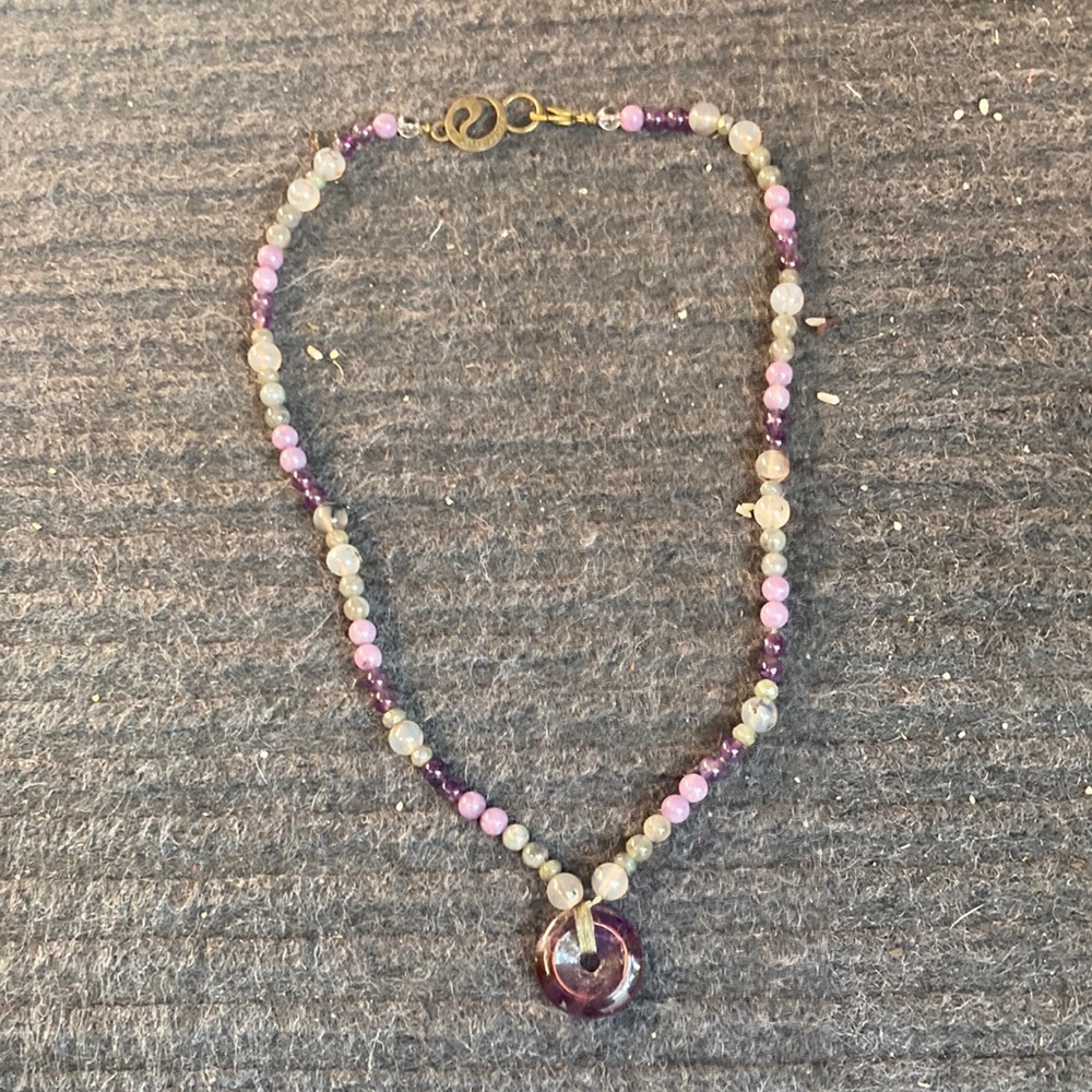 Energy muse amethyst, and labradorite necklace